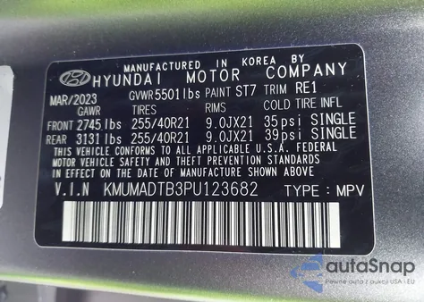 2023 Genesis Gv70 2.5T Awd from USA, damaged, VIN KMUMADTB3PU123682